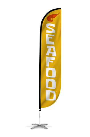 Seafood Feather Flag Orange