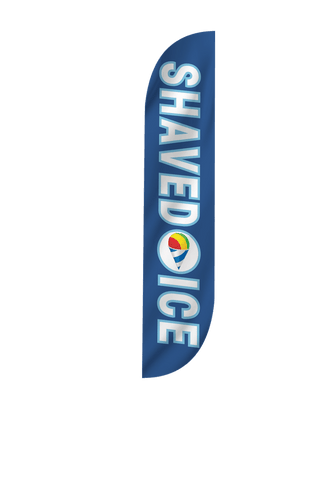 Shaved Ice Feather Flag Blue