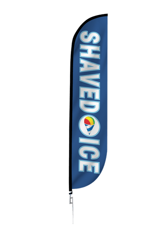 Shaved Ice Feather Flag Blue