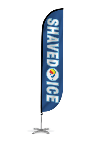 Shaved Ice Feather Flag Blue