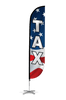 Image of Tax Feather Flag - American Flag Design: Red, White & Blue