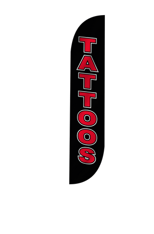 Tattoos Feather Flag Black