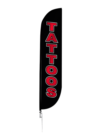 Tattoos Feather Flag Black