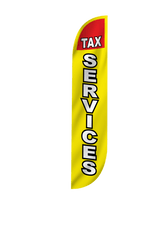 Tax Services Feather Flag in Yellow