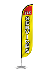 Tax Services Feather Flag in Yellow