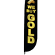 We Buy Gold Feather Flag Black