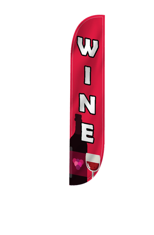 Wine Feather Flag Red