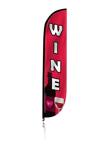 Wine Feather Flag Red