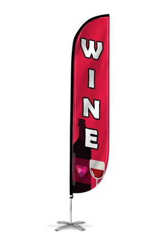 Wine Feather Flag Red