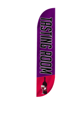 Wine Tasting Room Feather Flag Purple & Red