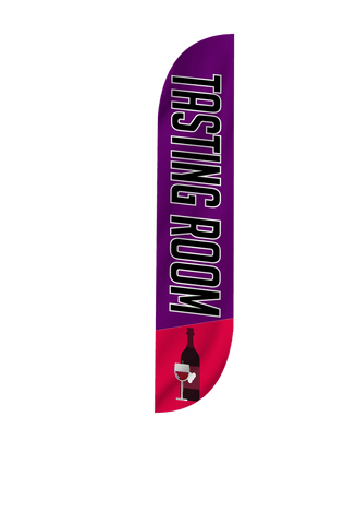 Wine Tasting Room Feather Flag Purple & Red