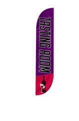 Wine Tasting Room Feather Flag Purple & Red