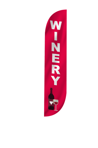 Winery Feather Flag Red