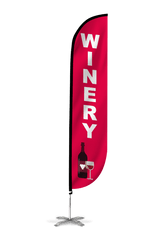 Winery Feather Flag Red