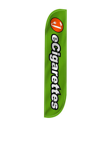 eCigarettes Feather Flag Green