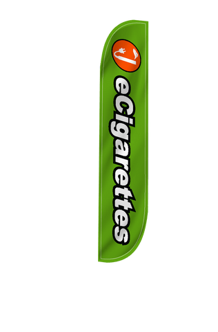 eCigarettes Feather Flag Green