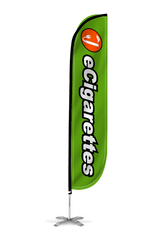 eCigarettes Feather Flag Green