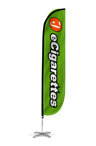 eCigarettes Feather Flag Green