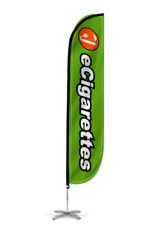 eCigarettes Feather Flag Green