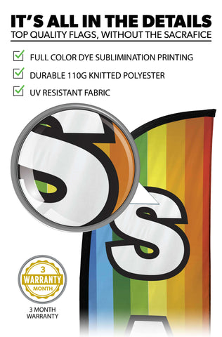 Sale Feather Flag Rainbow