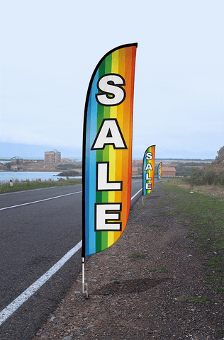 Sale Feather Flag Rainbow