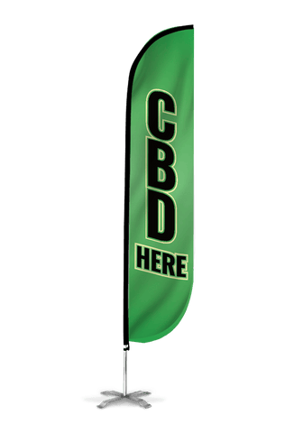 CBD Here Feather Flag