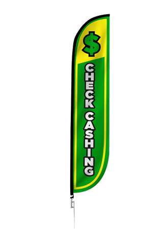Check Cashing Feather Flag