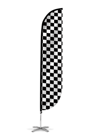 Checkered Color Feather Flag