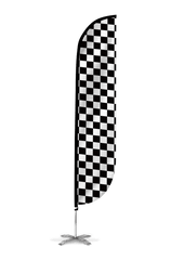 Checkered Color Feather Flag