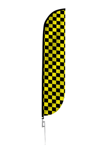 Checkered Color Feather Flag