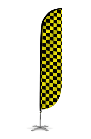 Checkered Color Feather Flag