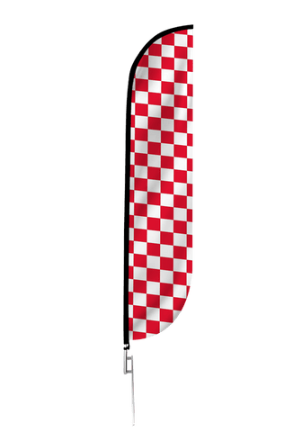 Checkered Color Feather Flag