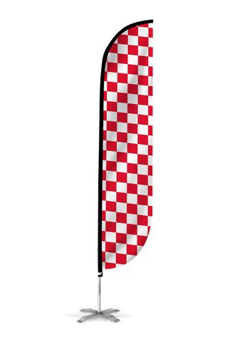 Checkered Color Feather Flag