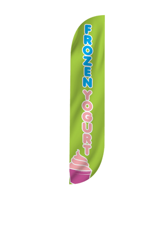 Frozen Yogurt Feather Flag
