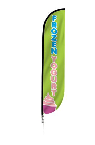 Frozen Yogurt Feather Flag
