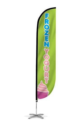 Frozen Yogurt Feather Flag