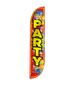 Image of Party Feather Flag with Balloons