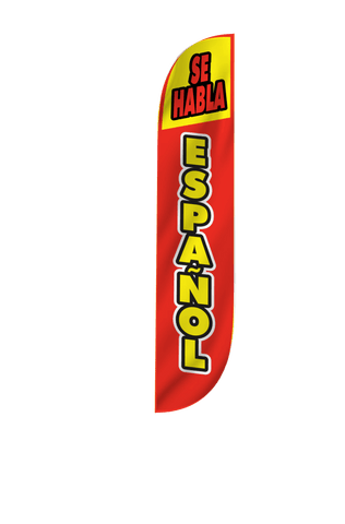 Se Habla Espanol Feather Flag