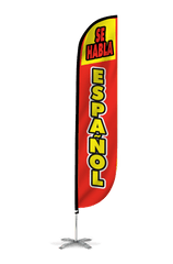 Se Habla Espanol Feather Flag