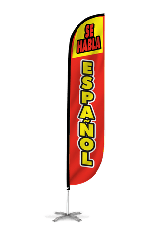 Se Habla Espanol Feather Flag