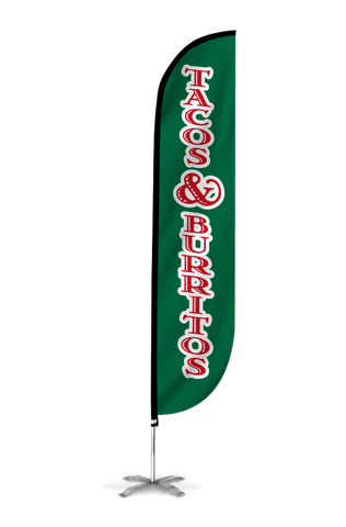 Tacos & Burritos Feather Flag