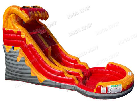 14 FT Light-Commercial Volcano Water Slide