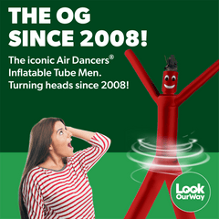 14 Foot Two Legged Air Dancers Inflatable Tube Man with Blower by Look Our Way
