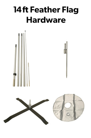 14ft Feather Flag Hardware