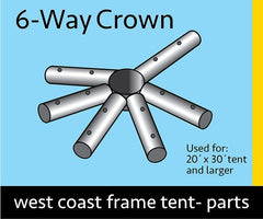 6 Way Crown for West Coast Frame Tent