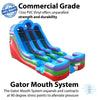 Image of Buy 15' Retro Rainbow Double Bay Commercial Inflatable Water Slide with Blower