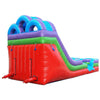 Image of Save on 15' Retro Rainbow Double Bay Commercial Inflatable Water Slide with Blower