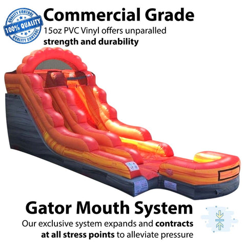 Buy 15' Fire Marble Commercial Inflatable Water Slide with Blower