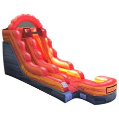 15' Fire Marble Inflatable Water Slide with Blower