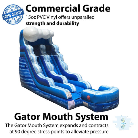 Buy 15' Tidal Wave Marble Commercial Inflatable Water Slide with Blower